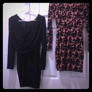 NWT black semi formal swag back elegant